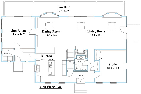 Saltbox Home 1st floor plan